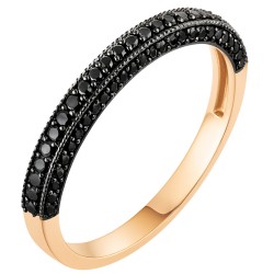 Σειρέ δαχτυλίδι από ροζ χρυσό Κ14 με ζιργκόν